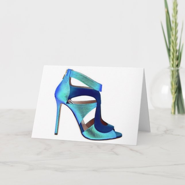 Carte Princess Cinderella Blue Chaussures Citation Card (Devant)