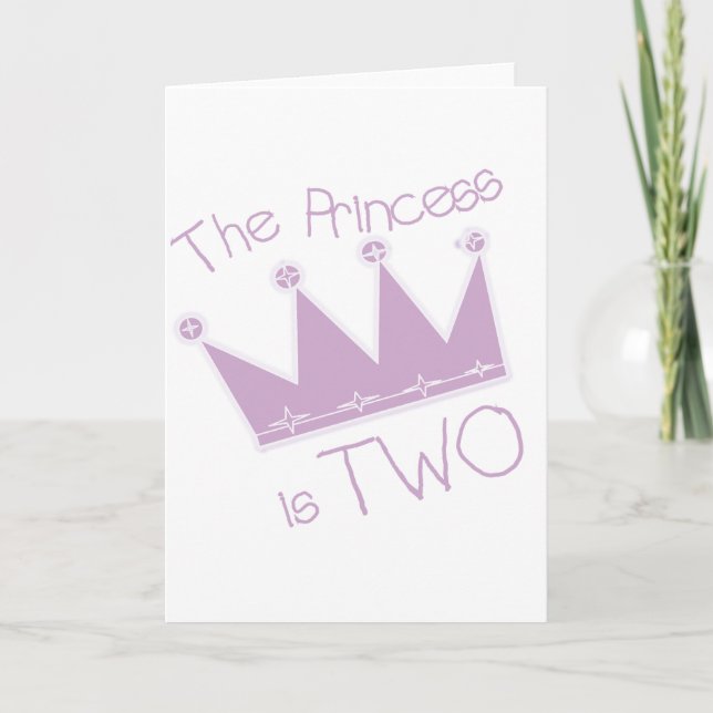 Carte Princess Crown 2e anniversaire Tshirts et cadeaux (Devant)
