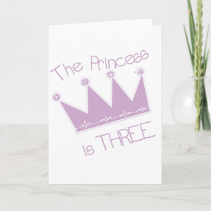 Carte Princess Crown 3e Anniversaire Tshirts et cadeaux