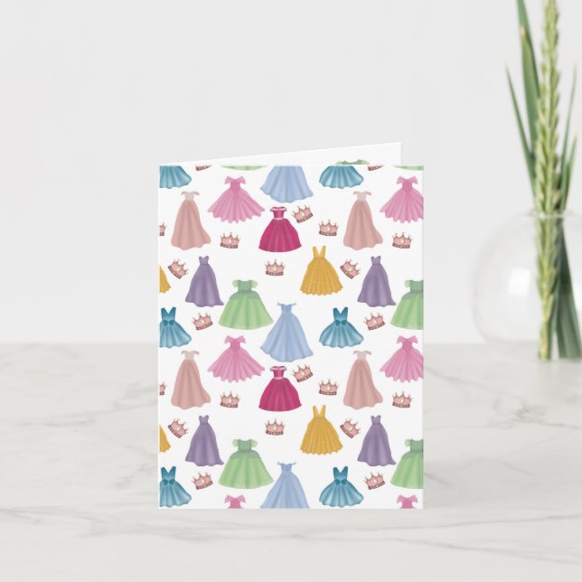 Carte Princess Dresses Fairytale Little Girl Motif (Devant)