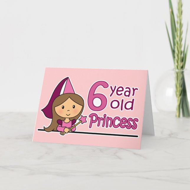 Carte Princesse Âge 6 (Devant)