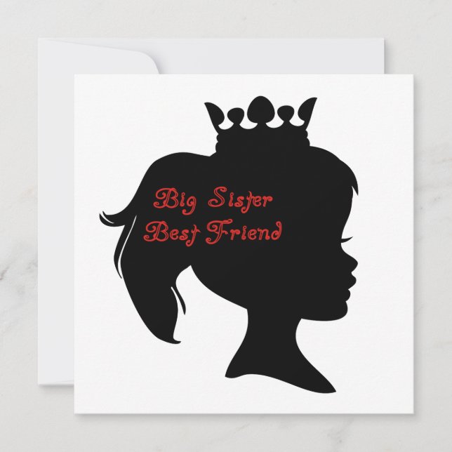 Carte Princesse Big Soeur Meilleur Ami (Devant)