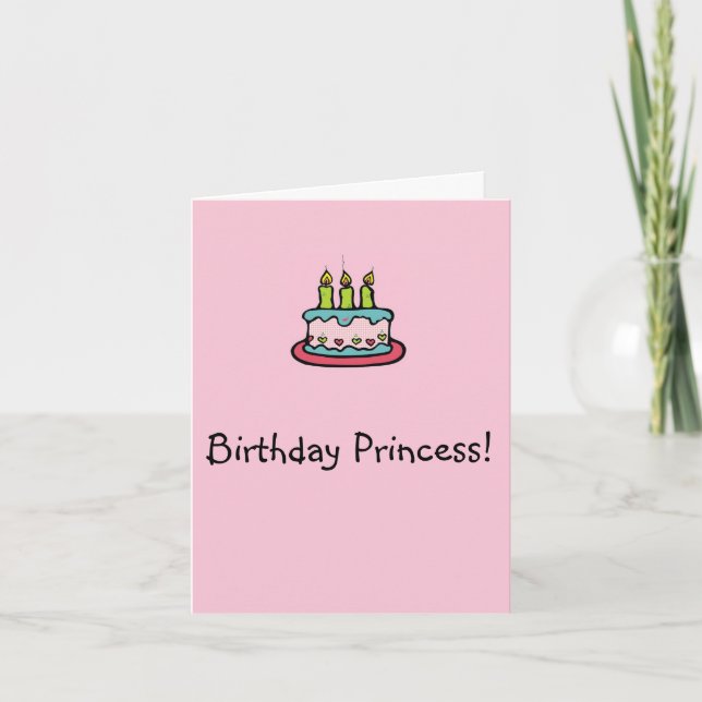 Carte Princesse d'anniversaire (Devant)