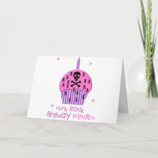 Carte Princesse d'anniversaire de punk rock