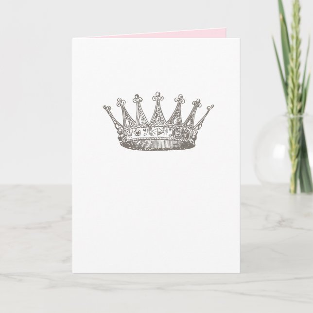 Carte Princesse de la Couronne Salutation personnalisée (Devant)