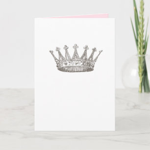 Carte Princesse de la Couronne Salutation personnalisée