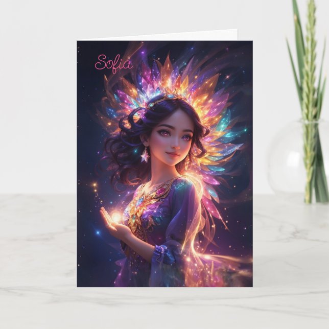 Carte Princesse magique dans Tiara Personnalité d'annive (Devant)