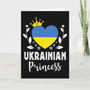 Carte Princesse ukrainienne Drapeau ukrainien Fière Ukra