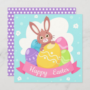 Carte Printemps Bunny Pâques