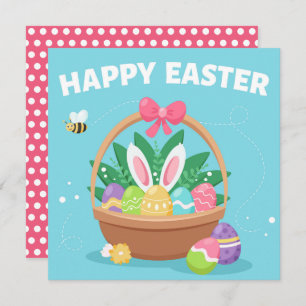 Carte Printemps Bunny Pâques