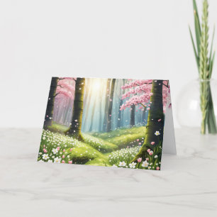 Carte Printemps Dans La Forêt Anniversaire