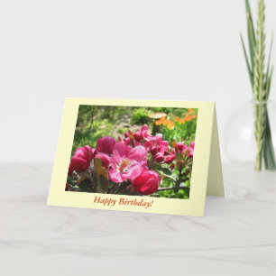Carte Printemps fleuris Anniversaire