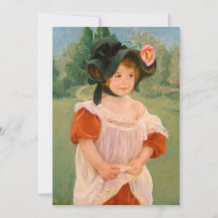 Carte Printemps : Margot debout dans un jardin   Mary Ca