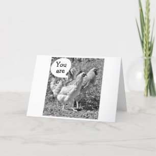 CARTE PRINTEMPS POULET MÊME À L'ÂGE DE "40" ANNIVERSAIRE