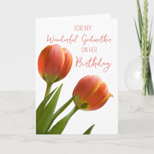 Carte Printemps Tulipes Godmère Anniversaire (Devant)