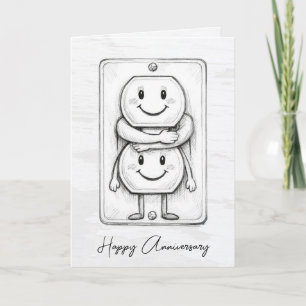 Carte Prise électrique pour anniversaire de mariage