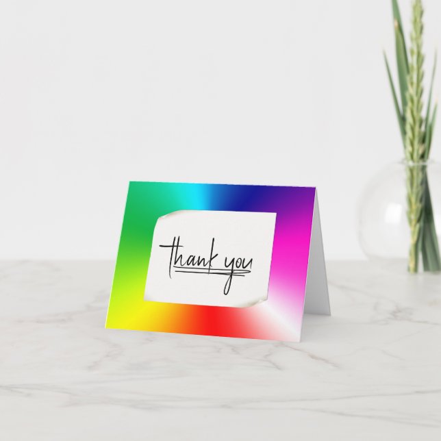 Carte Prisme arc-en-ciel Merci (Devant)