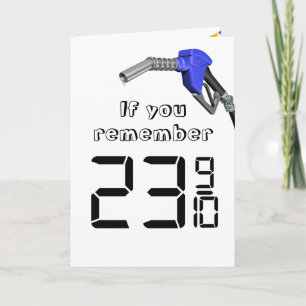 Carte Prix de l'essence bon marché Humour d'anniversaire