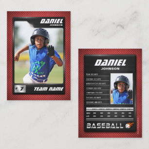 Carte PRO Baseball avec carte de commerce Stats Pl