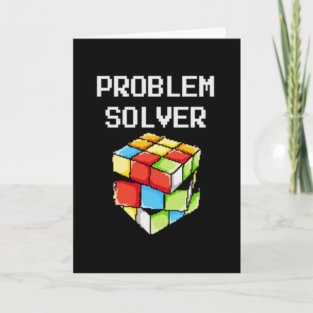 Carte Problème Solveur Puzzle Cube Math Nerd (Devant)