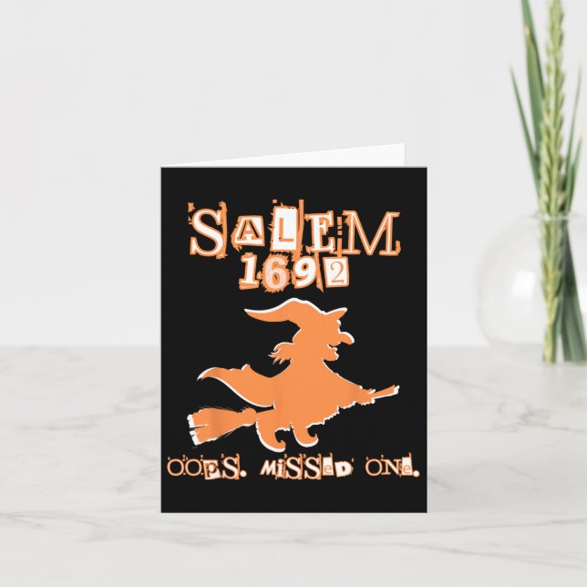 Carte Procès des sorcières de Salem 1692 Oups, vous en a (Devant)