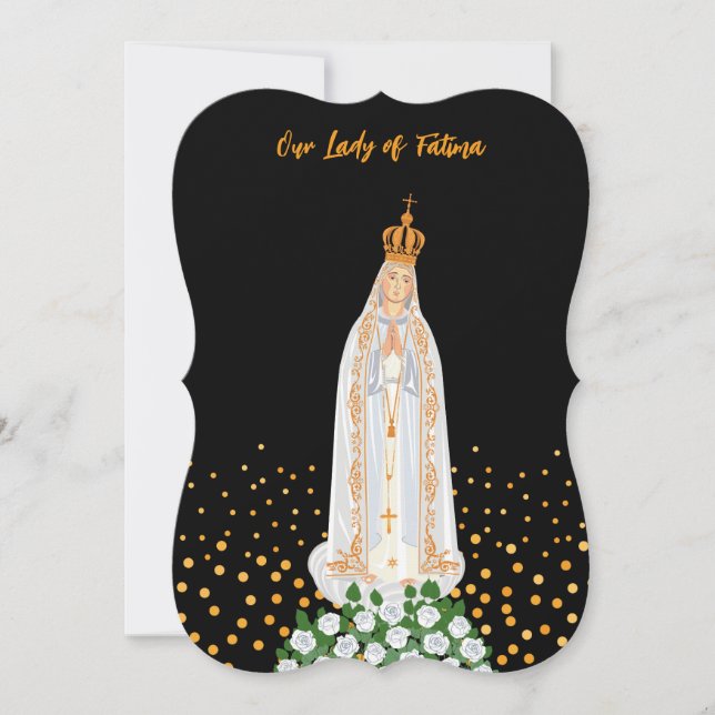 Carte Procession Notre-Dame de Fatima Voeux d'anniversai (Devant)