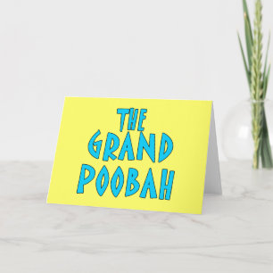 Carte Produits bleus grands de police de Poobah