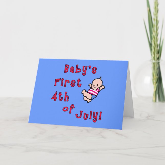 Carte Produits du premier 4 juillet pour bébé (Devant)