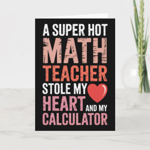 Carte Prof de maths Saint-Valentin Équation de cœur Algè