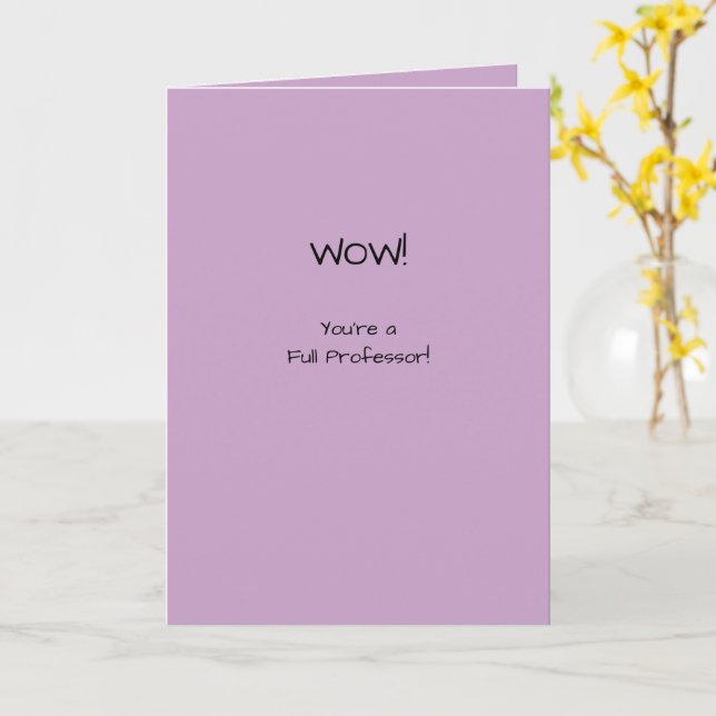 Carte Professeur complet Félicitations Promotion académi (Fleur jaune)