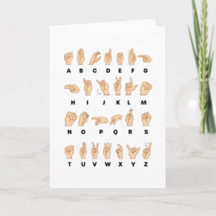 Carte Professeur d'alphabet manuel de la langue des sign