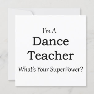 Carte Professeur de danse