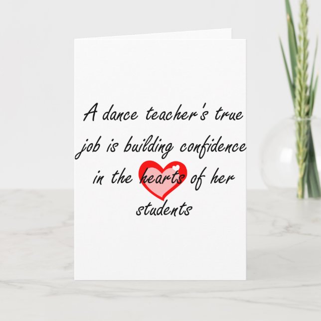 Carte Professeur de danse - Bâtir la confiance (Devant)