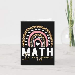 Carte Professeur de mathématiques - Math is My Jam Retou