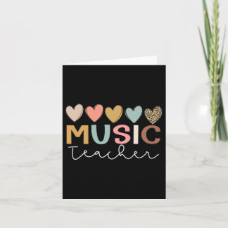 Carte Professeur de première année Professeur de musique