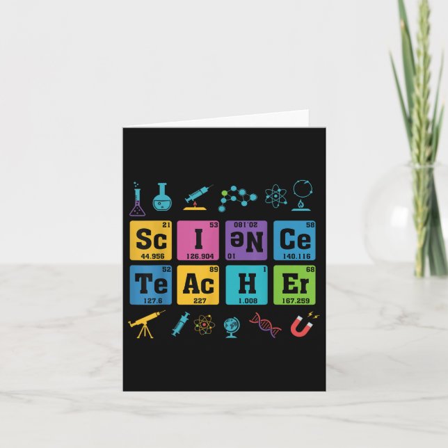 Carte Professeur de sciences Chimie Éléments Tableau pér (Devant)