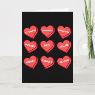 Carte Professeur de sciences Saint-Valentin Cœur Chimie