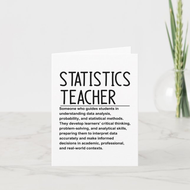Carte Professeur de statistiques (Devant)