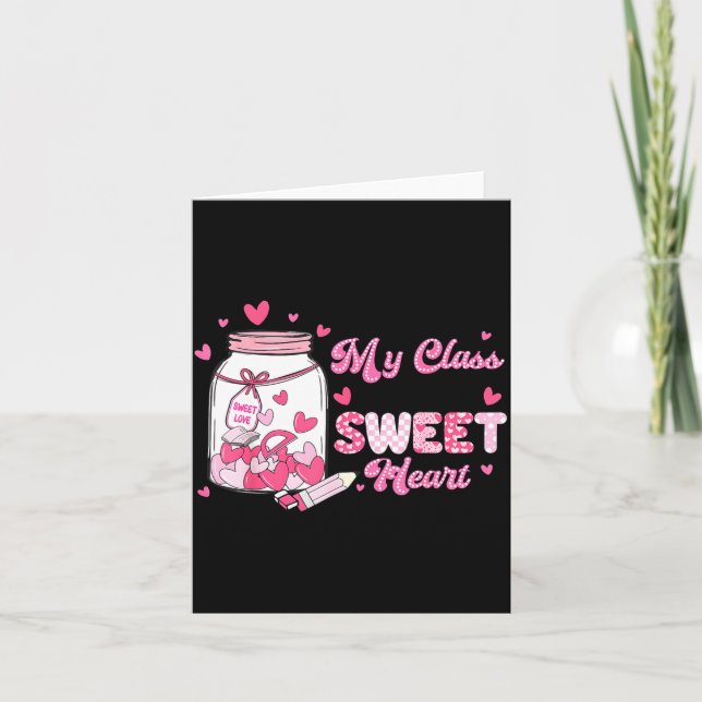 Carte Professeur Mignon De La Saint-Valentin Mon Cl Est  (Devant)