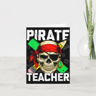 Carte Professeur pirate crâne drôle