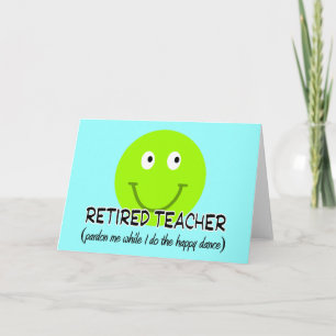 Carte Professeur retraité Green Happy Dance" Cadeaux