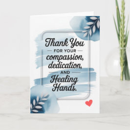 Carte Professional Thank You Card for Doctor