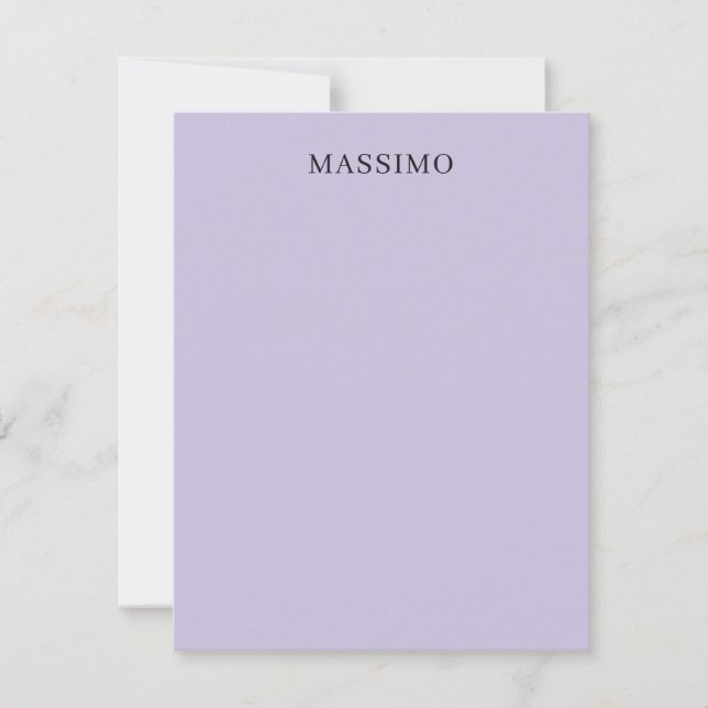 Carte Professionnel Classique Unique Nom Propre Violet C (Devant)
