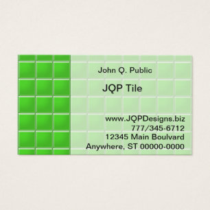 Carte professionnelle - Carreaux verts