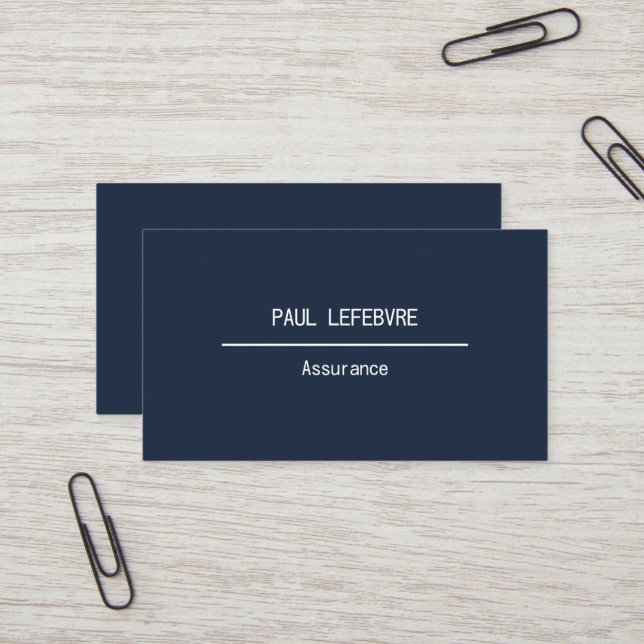 Carte professionnelle minimaliste, moderne visitenkarte (Vorderseite/Rückseite Beispiel)