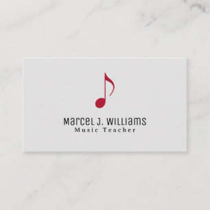 Carte professionnelle minimaliste musicien