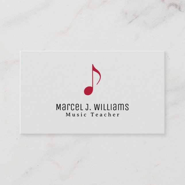 Carte professionnelle minimaliste musicien (Devant)