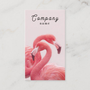Carte professionnelle Premium Vector Flamant rose