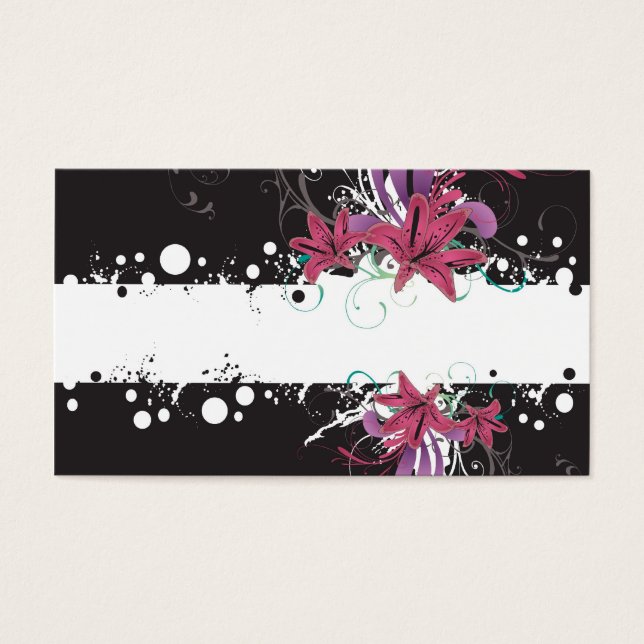 Carte profil floral (Devant)