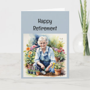 Carte Profitez de votre retraite Jardin de jardinage